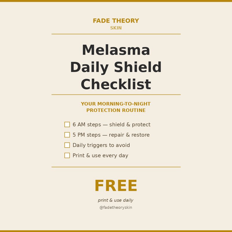 Melasma Daily Shield Checklist - Free Download